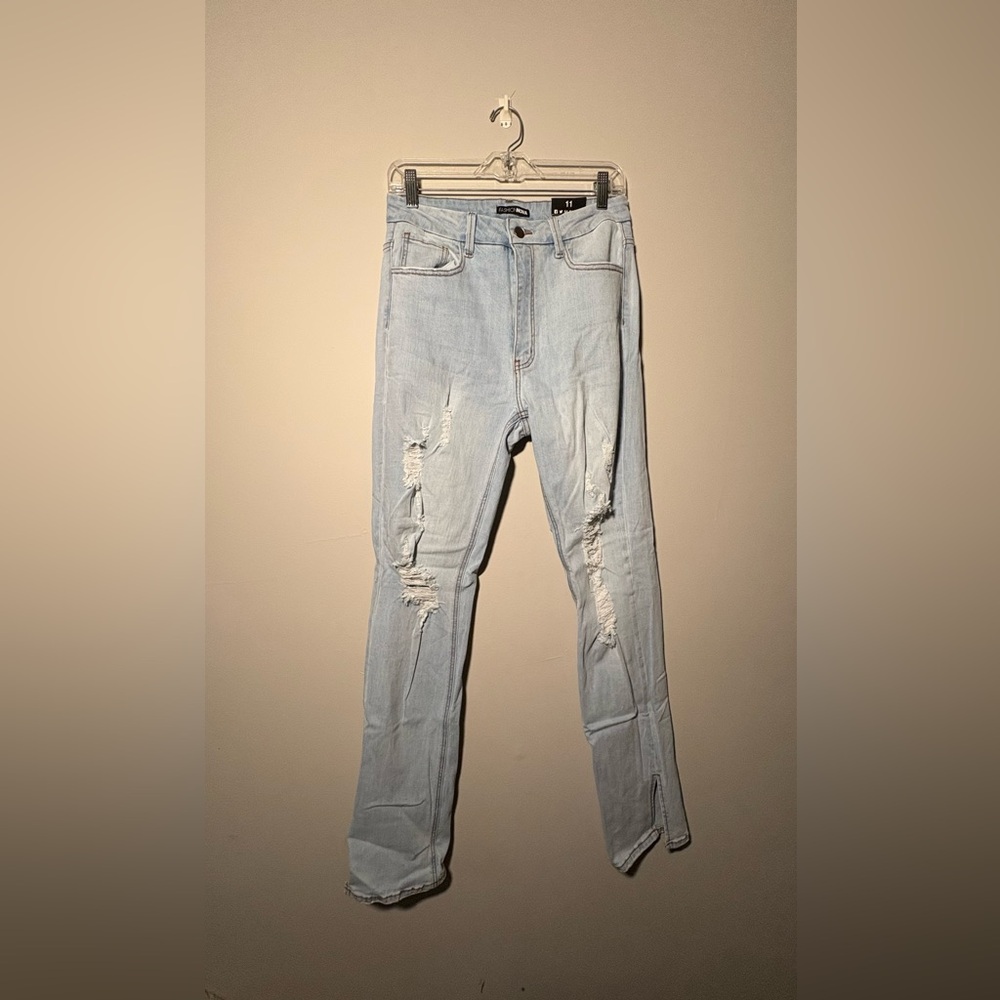 Killing 'Em Kindly High Rise Jeans - Light Blue Wash